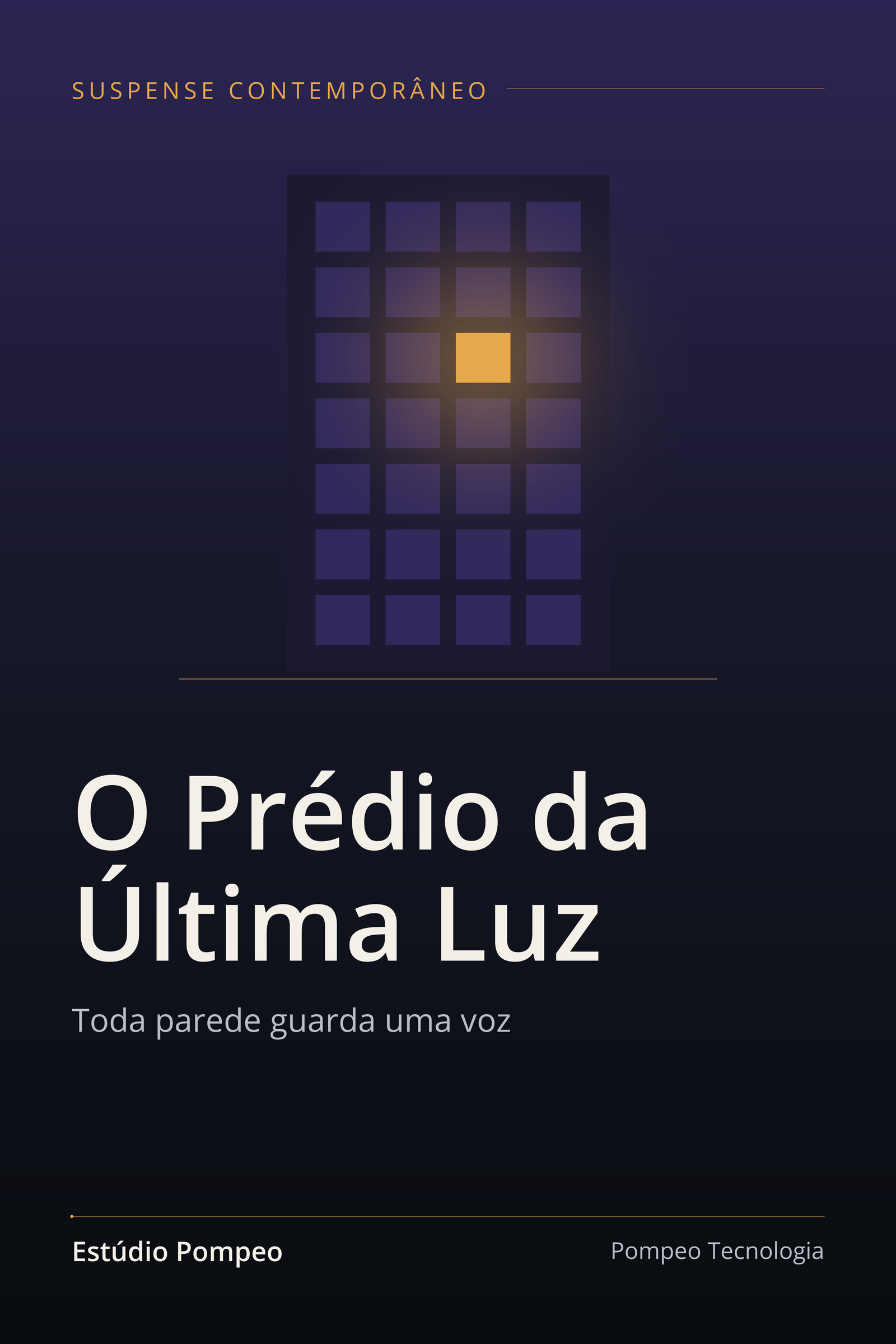 Capa de O Prédio da Última Luz, suspense do Estúdio Pompeo